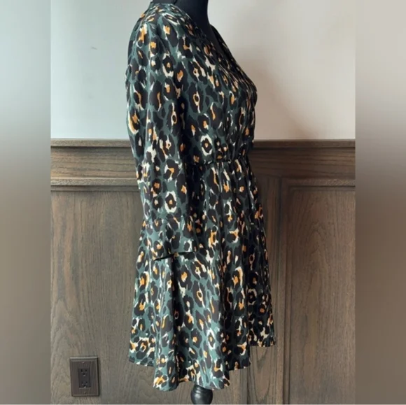 Express Animal Print Long Sleeve Dress - Picture 3 of 8